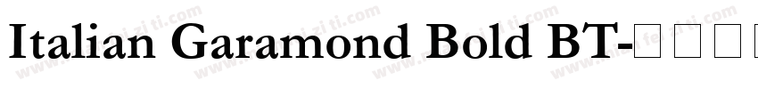 Italian Garamond Bold BT字体转换